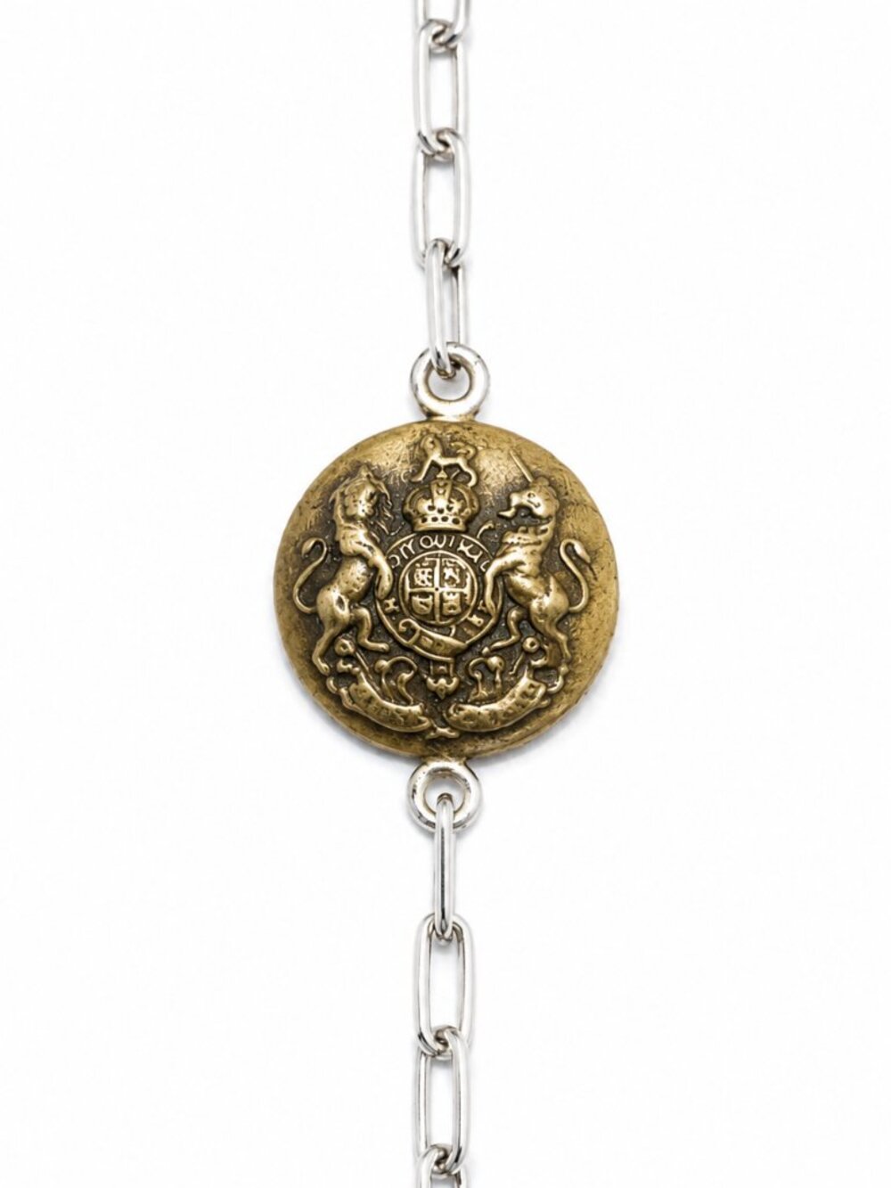 Vintage Canadian Royal Coat of Arms Sterling Silver Bracelet